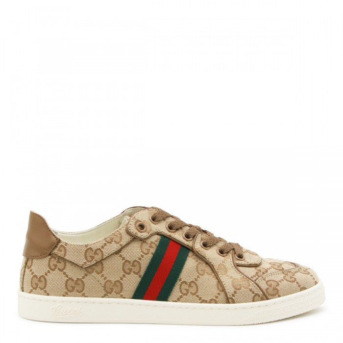 BEIGE LEATHER SNEAKERS