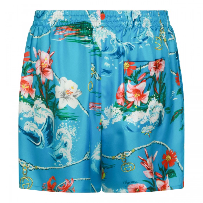MULTICOLOR SILK SHORTS 2
