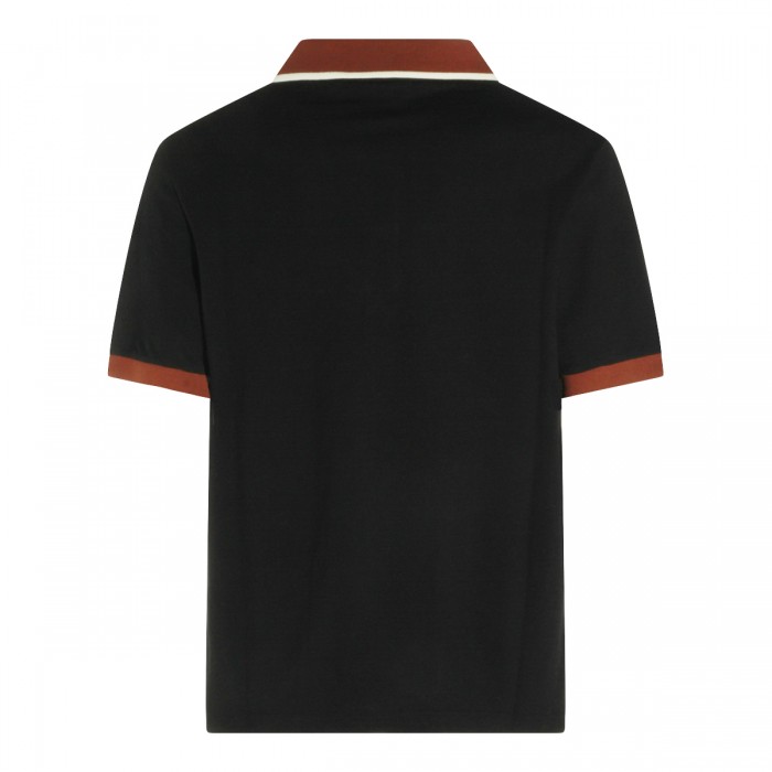 BLACK COTTON POLO SHIRT 2