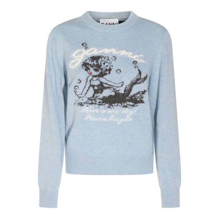 SOFT CHAMBRAY WOOL BLEND...