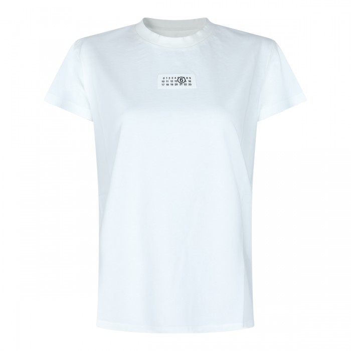 WHITE COTTON T-SHIRT