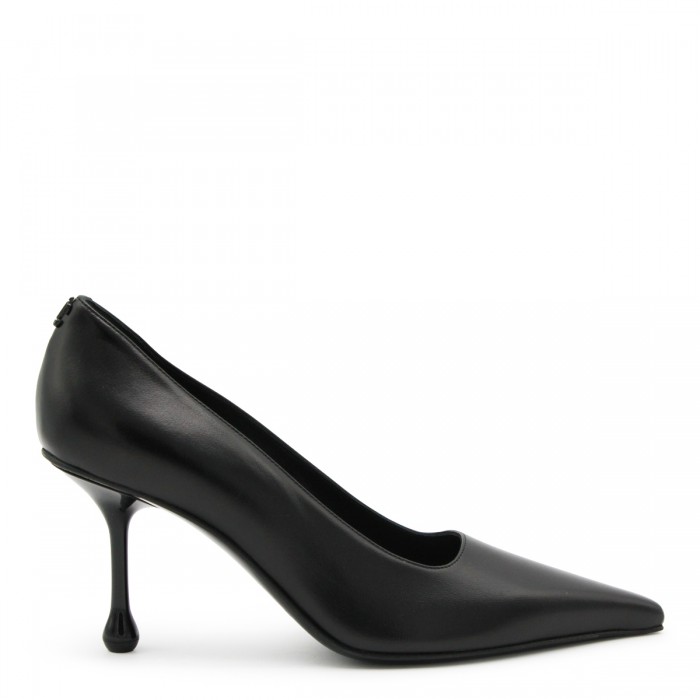 BLACK LEATHER IXIA PUMPS