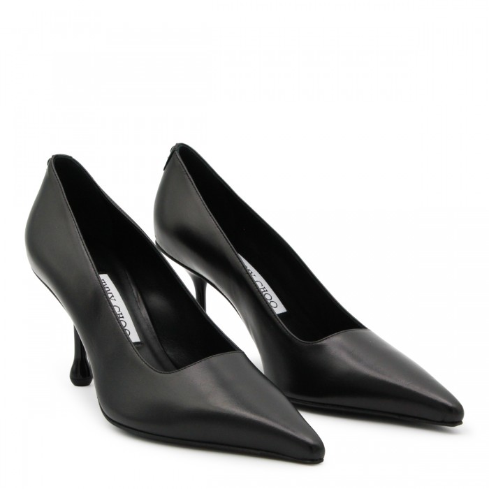BLACK LEATHER IXIA PUMPS 2