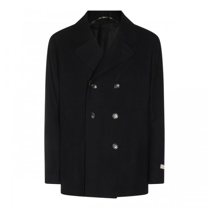 NAVY WOOL COAT