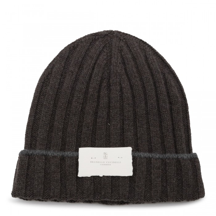 BROWN WOOL BEANIE 2