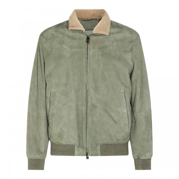 OLIVE LEATHER JACKET