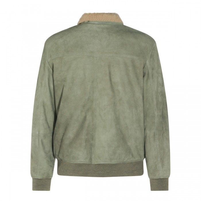 OLIVE LEATHER JACKET 2