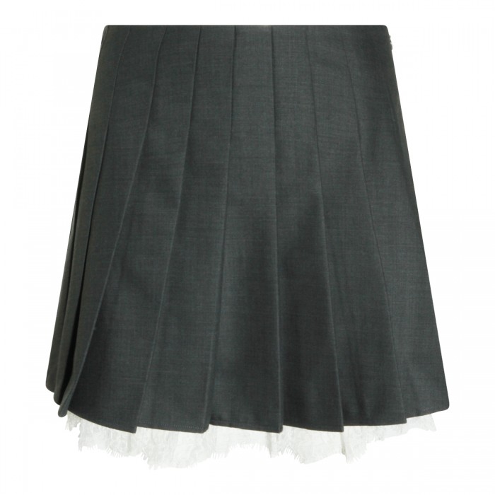 GREY WOOL SKIRT
