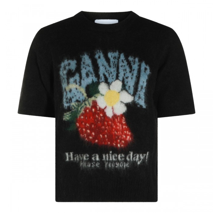 BLACK STRAWBERRY T-SHIRT