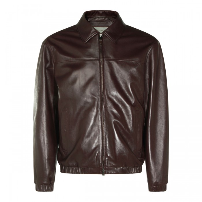 BURGUNDY LEATHER JACKET