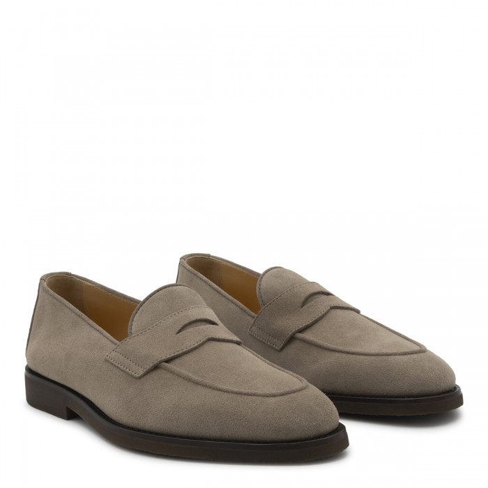 TAUPE LEATHER LOAFERS 2