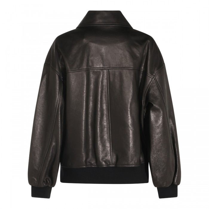 BLACK LEATHER SHELMAN JACKET 2