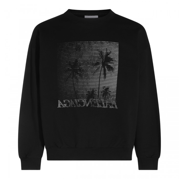 BLACK COTTON SWEATSHIRT