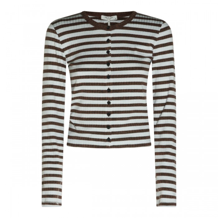 COCOA COTTON STRIPED CARDIGAN