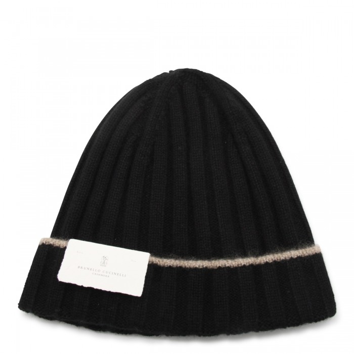 BLACK WOOL BEANIE