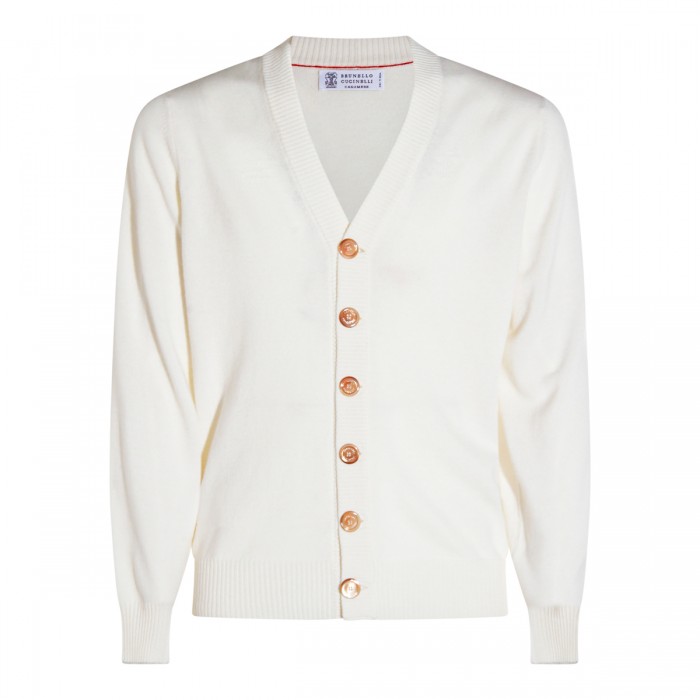 WHITE CACHEMERE KNITWEAR
