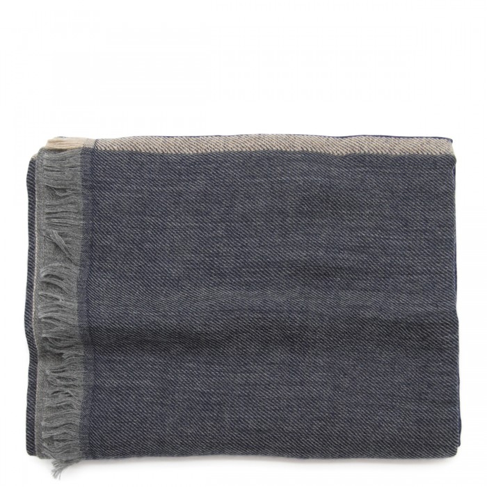 BLUE CASHMERE SCARF