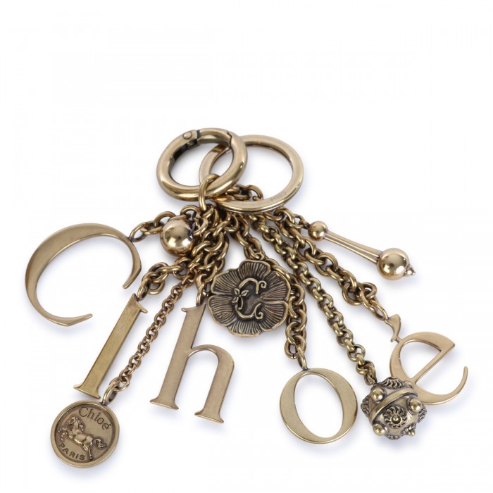 GOLDEN BROWN BRASS LOGO KEY...