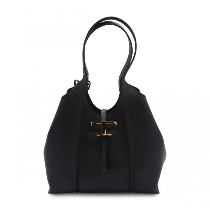 BLACK LEATHER TIMELESS TOTE
