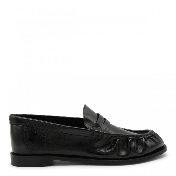 BLACK LEATHER LOAFERS