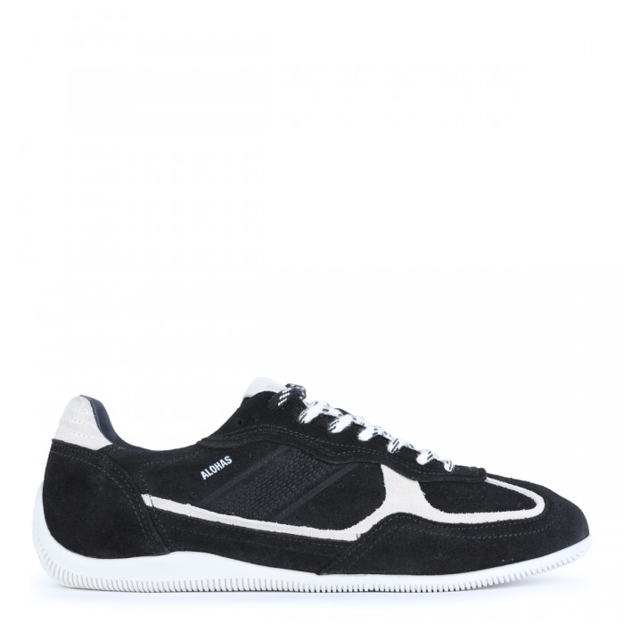 BLACK LEATHER SNEAKERS