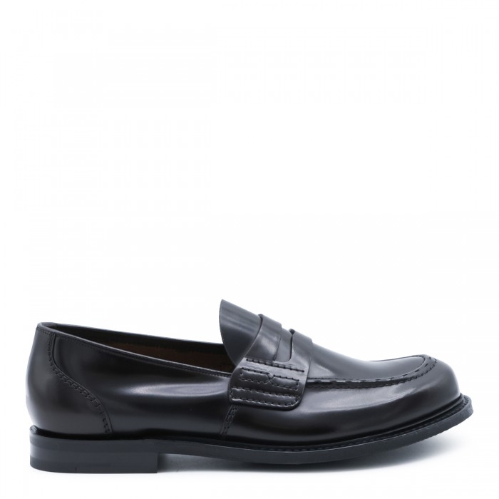 EBONY LEATHER LOAFERS