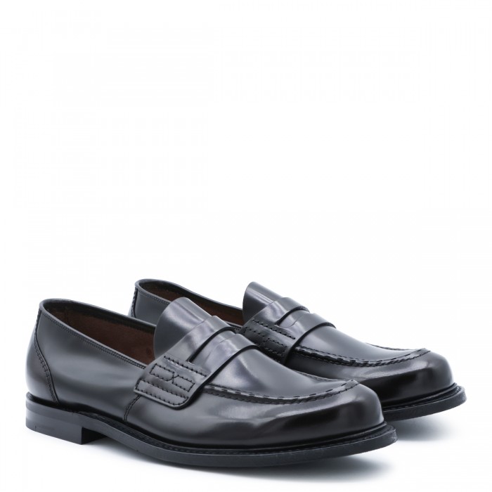 EBONY LEATHER LOAFERS 2