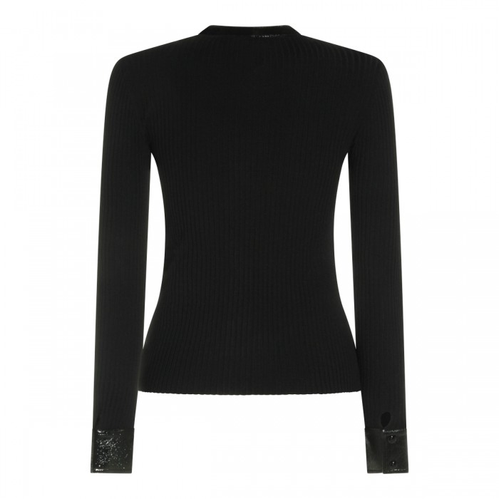 BLACK CONTRASTED VINYL RIB... 2