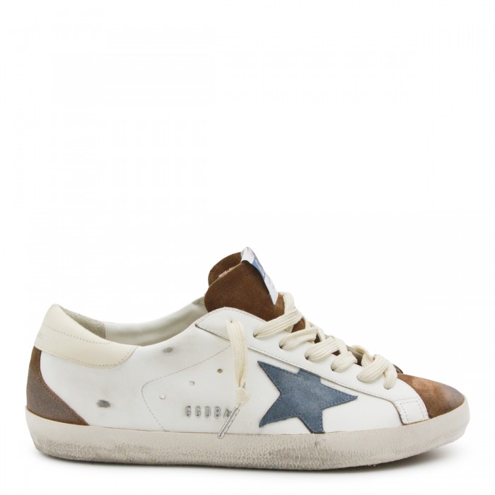 WHITE BROWN AND BLUE...