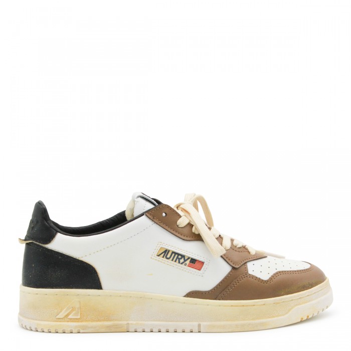 WHITE AND MALTMAL LEATHER...