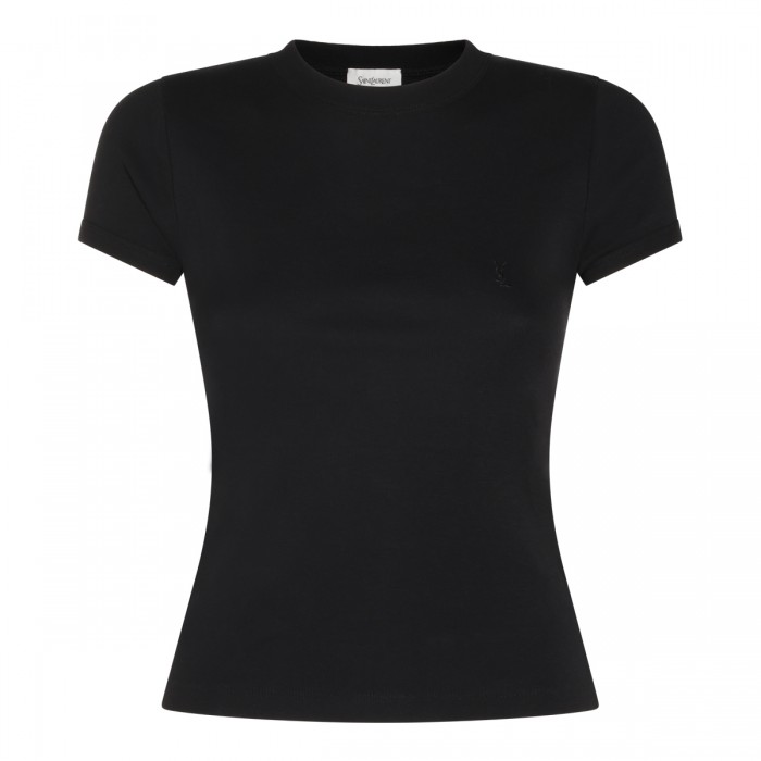 BLACK COTTON T-SHIRT