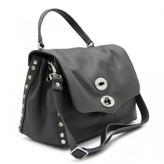 DARK GREY LEATHER POSTINA... 2