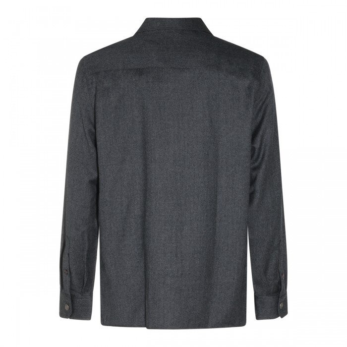 DARK GREY VIRGIN WOOL SHIRT 2
