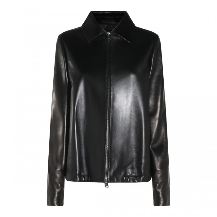 BLACK LEATHER JACKSON JACKET