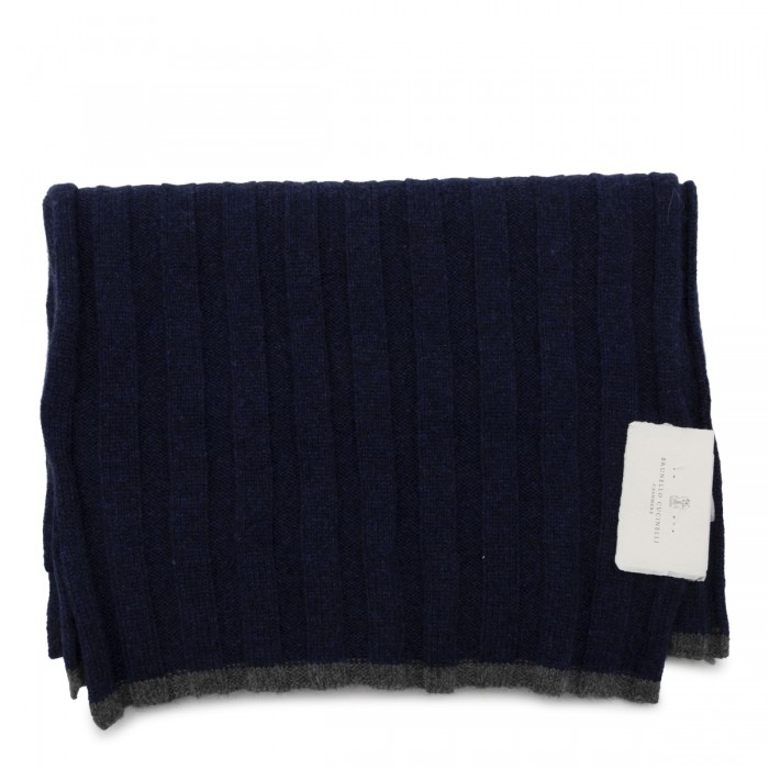NAVY CASHMERE SCARF