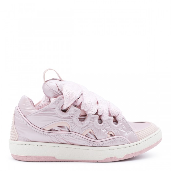 OLD PINK LEATHER CURB SNEAKERS