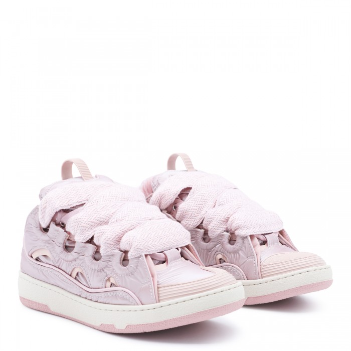OLD PINK LEATHER CURB SNEAKERS 2
