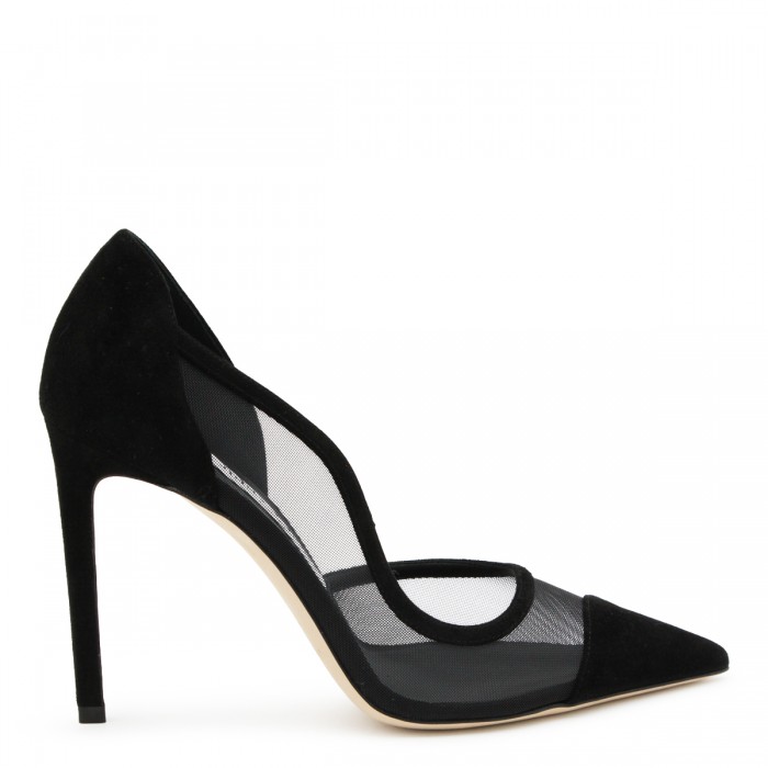 BLACK SUEDE AND MESH...