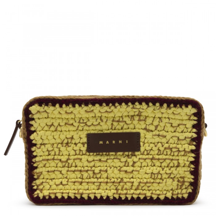 YELLOW AND BROWN WOOL...