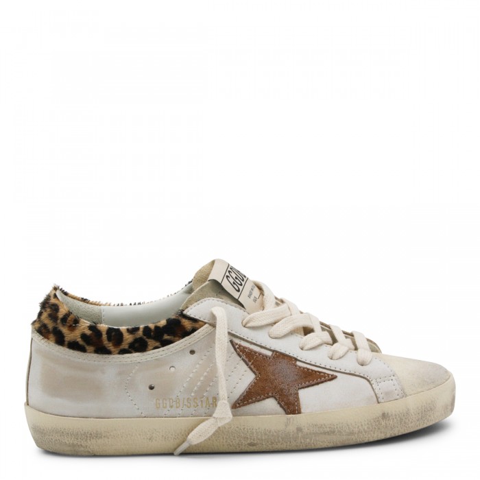 BEIGE AND LEOPARD LEATHER...