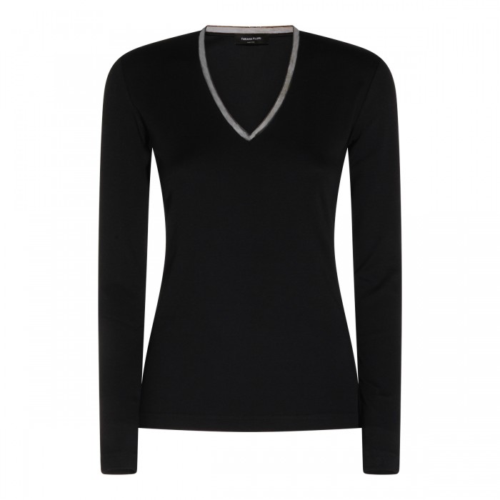 DARK BLUE COTTON T-SHIRT