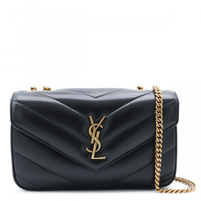 BLACK LEATHER LOULOU...