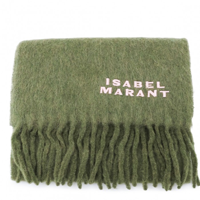 KHAKI WOOL FIRNY SCARF