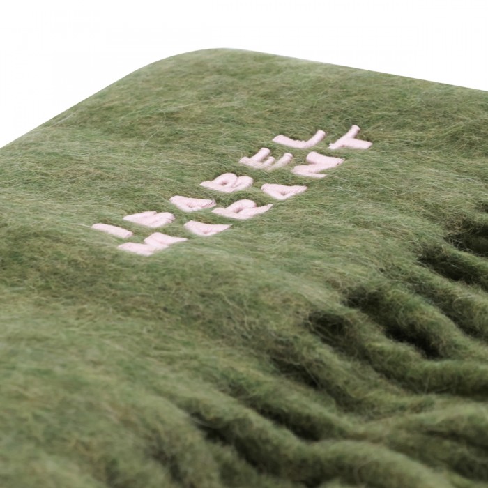 KHAKI WOOL FIRNY SCARF 2