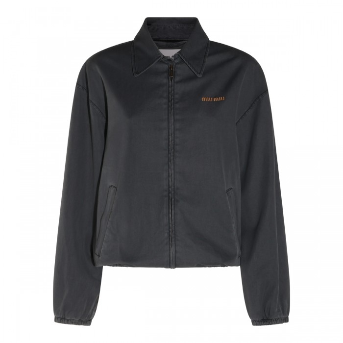 BLACK COTTON DENIM JACKET