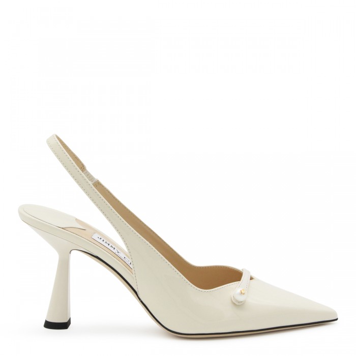 WHITE LEATHER PUMPS