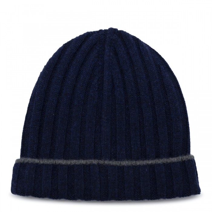 NAVY WOOL BEANIE 2