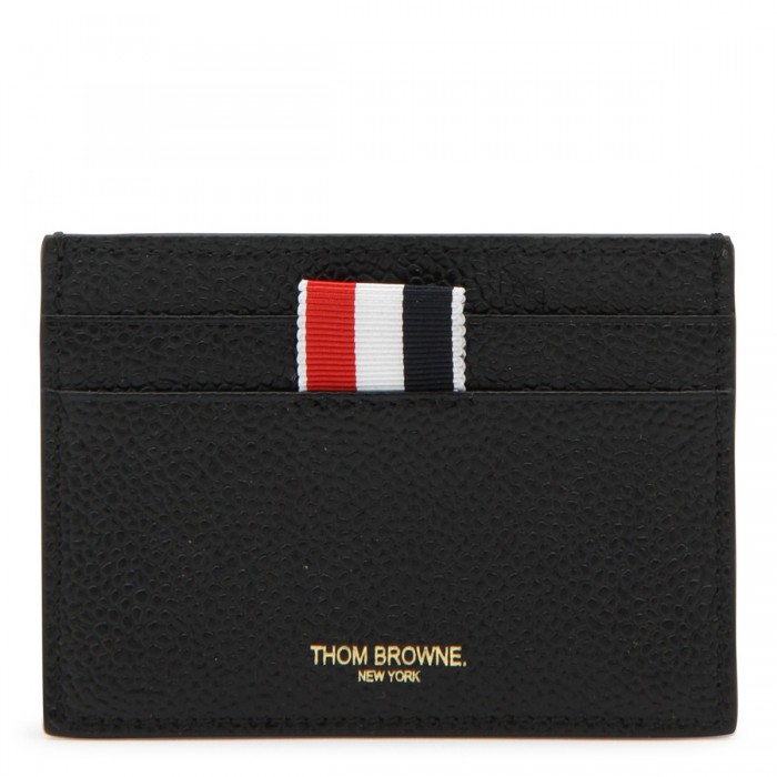 BLACK LEATHER CARD HOLDER