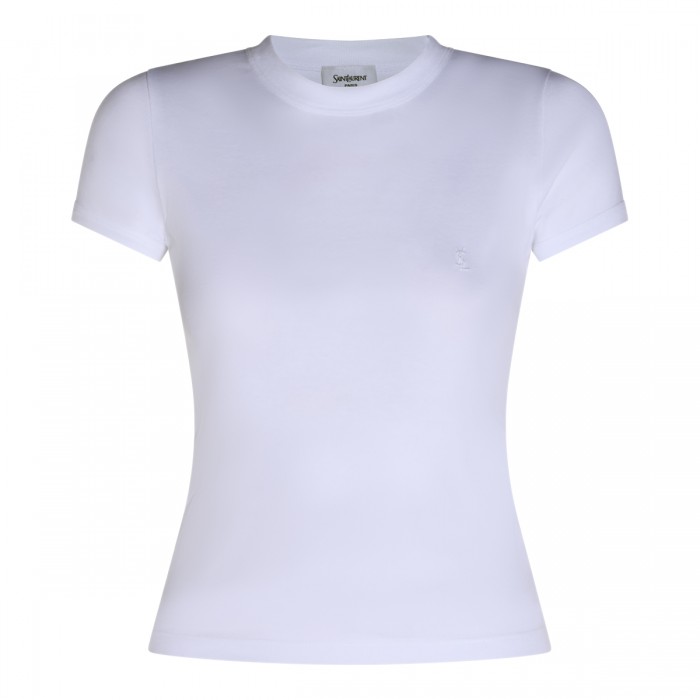 WHITE COTTON T-SHIRT