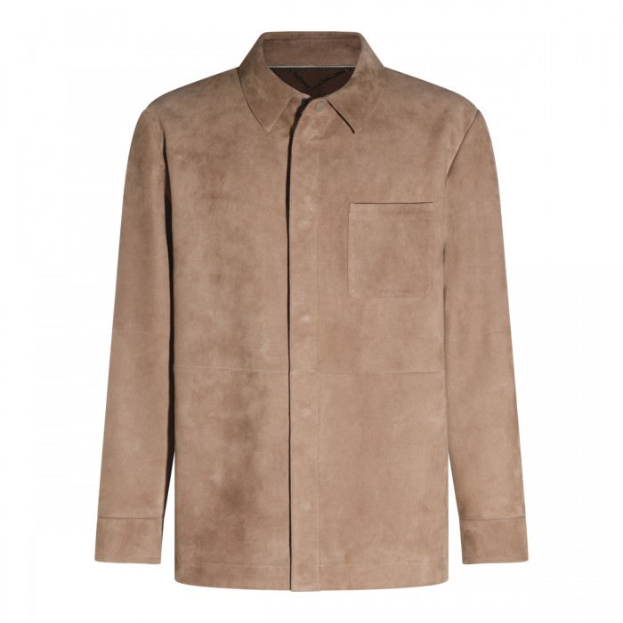 BEIGE LEATHER JACKET